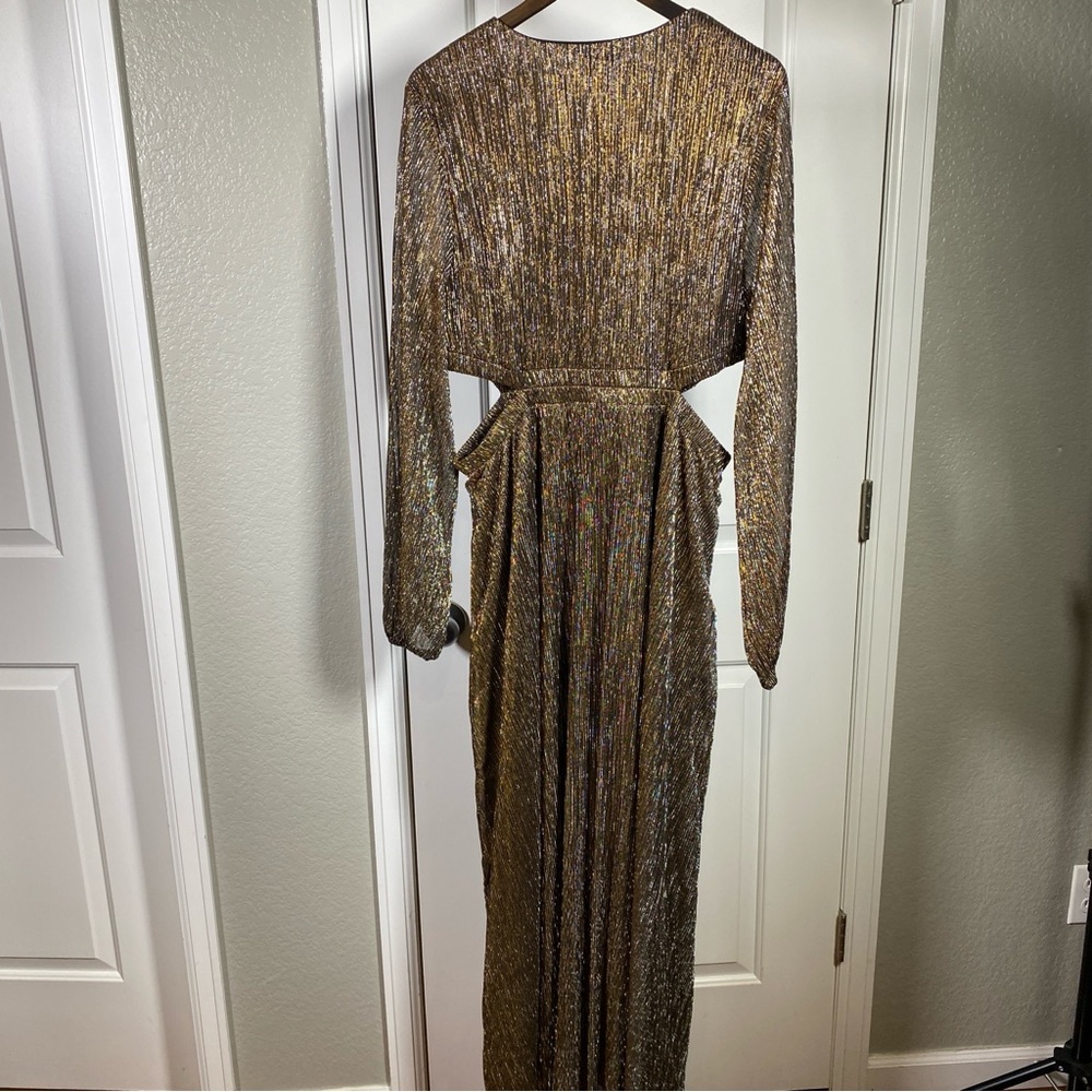 Boden Maxi Cut-Out Party Dress Gold - Size 16 NWT - Picture 12 of 15